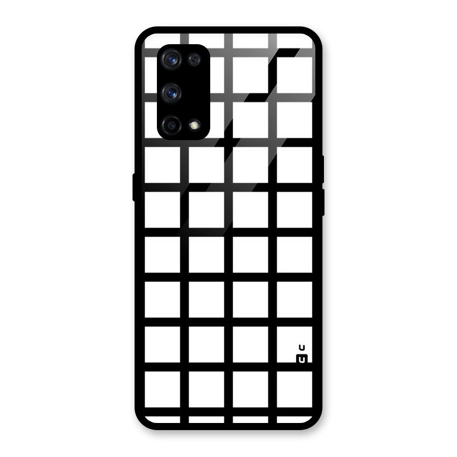 Aesthetic Grid Lines Glass Back Case for Realme X7 Pro