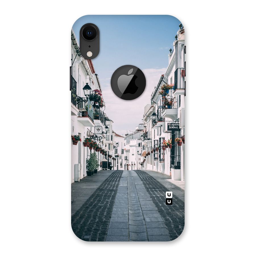 Aesthetic Street Back Case for iPhone XR Logo Cut