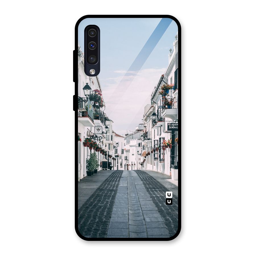 Aesthetic Street Glass Back Case for Galaxy A50