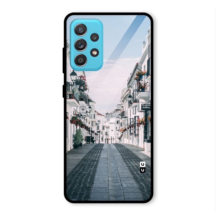 Aesthetic Street Glass Back Case for Galaxy A52