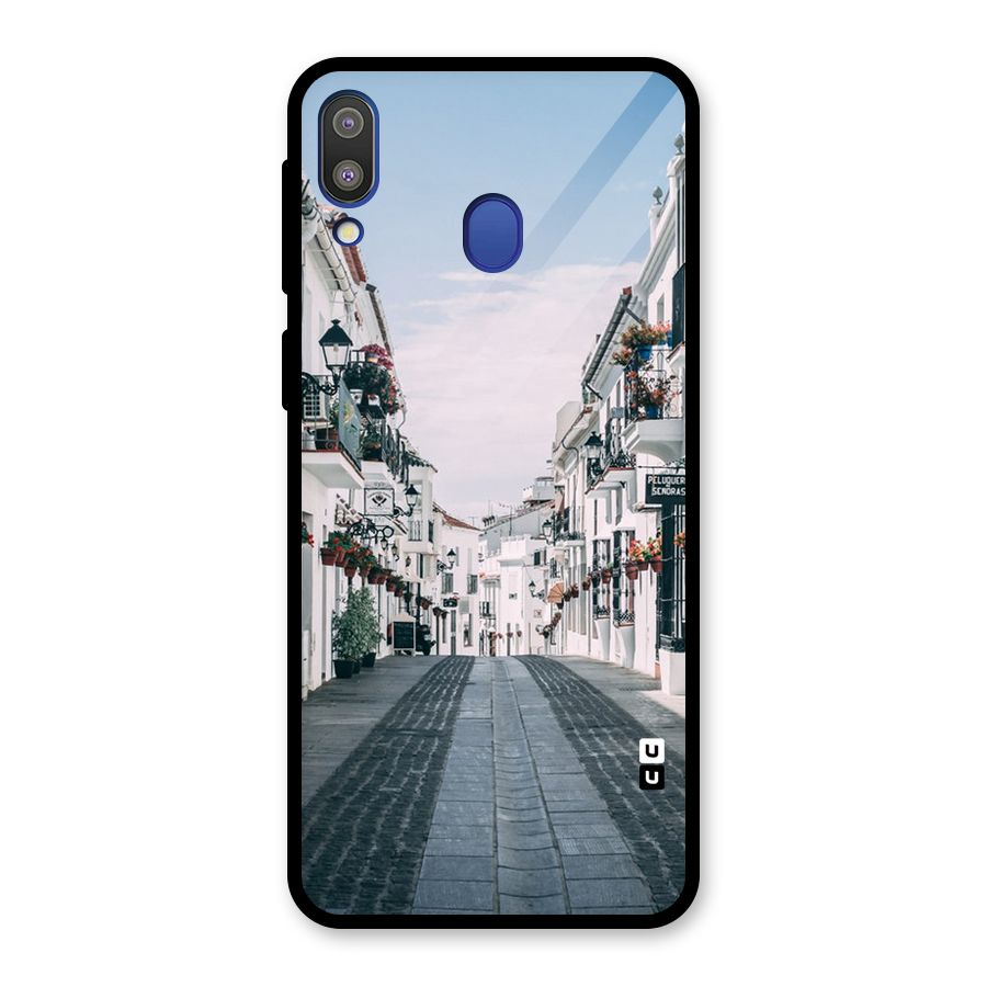 Aesthetic Street Glass Back Case for Galaxy M20