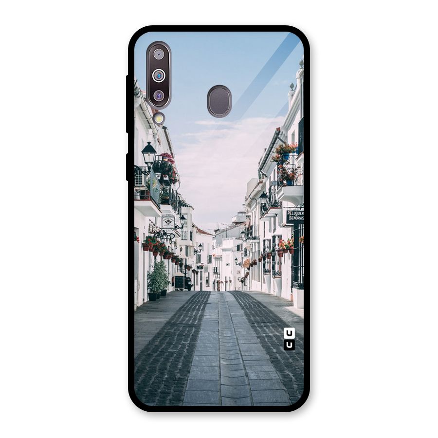 Aesthetic Street Glass Back Case for Galaxy M30