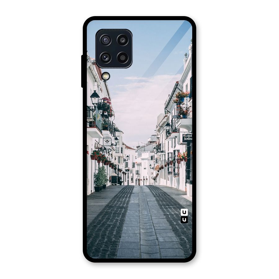Aesthetic Street Glass Back Case for Galaxy M32