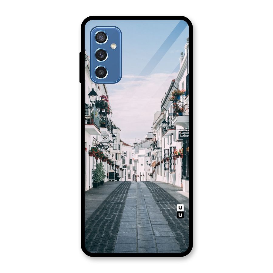 Aesthetic Street Glass Back Case for Galaxy M52 5G