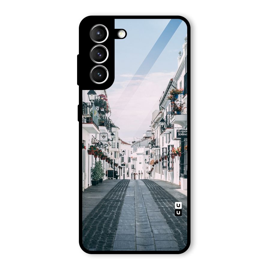 Aesthetic Street Glass Back Case for Galaxy S21 5G