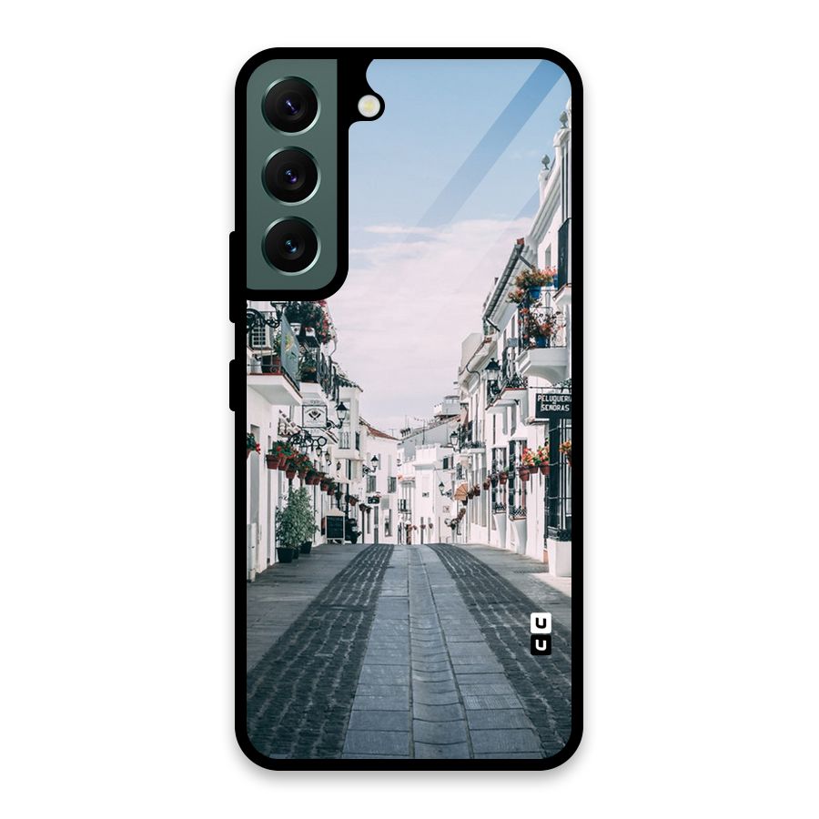 Aesthetic Street Glass Back Case for Galaxy S22 5G