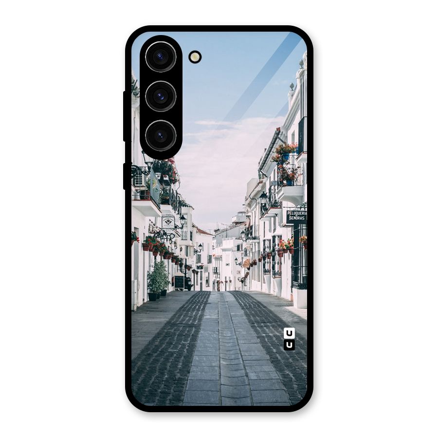 Aesthetic Street Glass Back Case for Galaxy S23 Plus