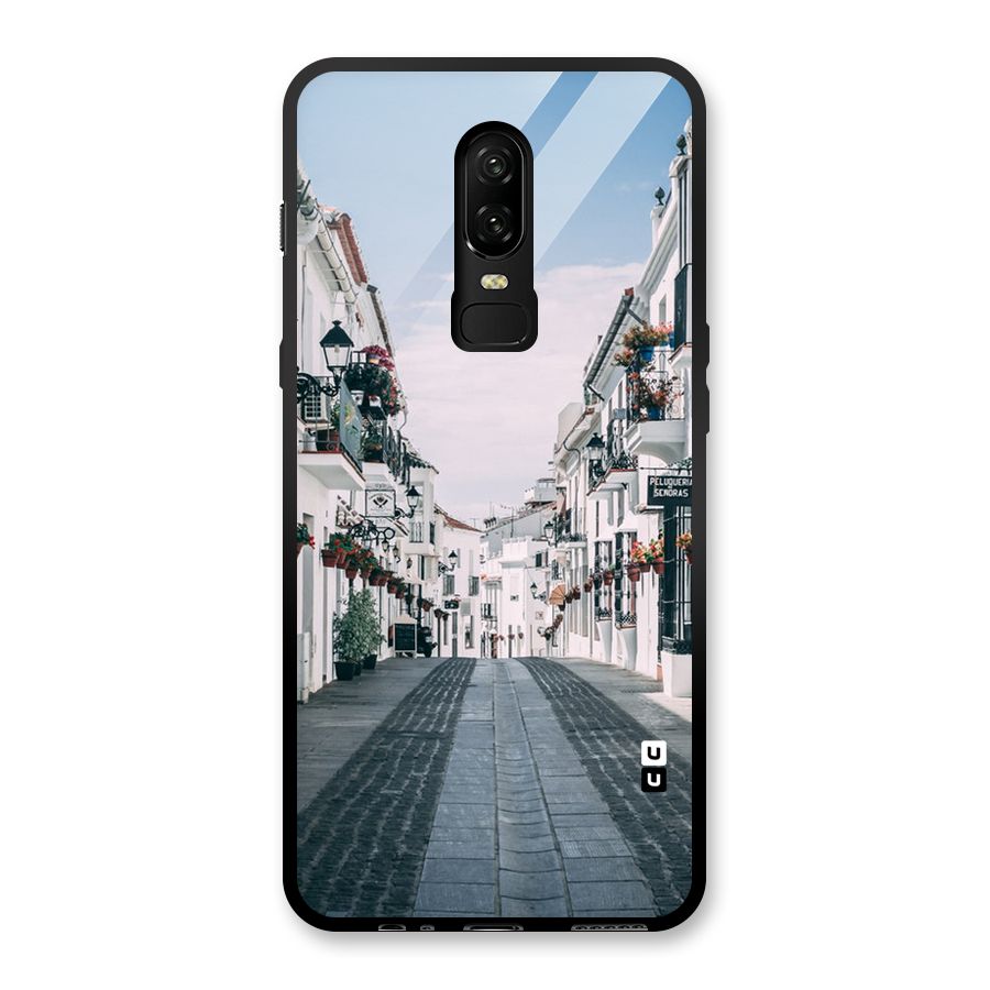 Aesthetic Street Glass Back Case for OnePlus 6