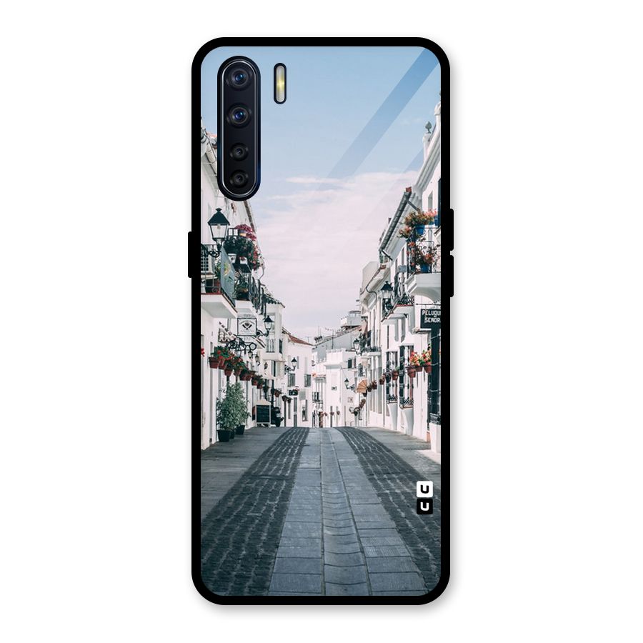 Aesthetic Street Glass Back Case for Oppo F15