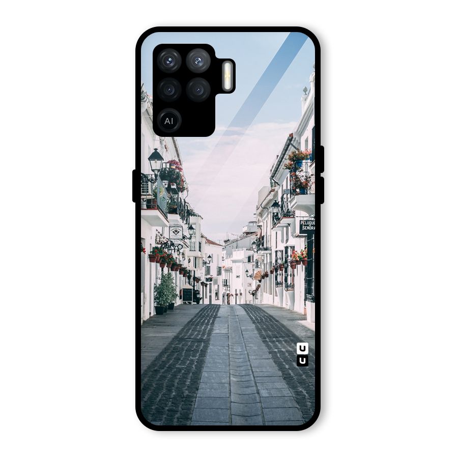 Aesthetic Street Glass Back Case for Oppo F19 Pro