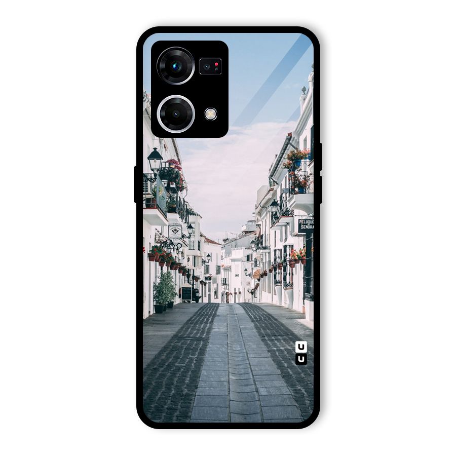 Aesthetic Street Glass Back Case for Oppo F21 Pro 4G
