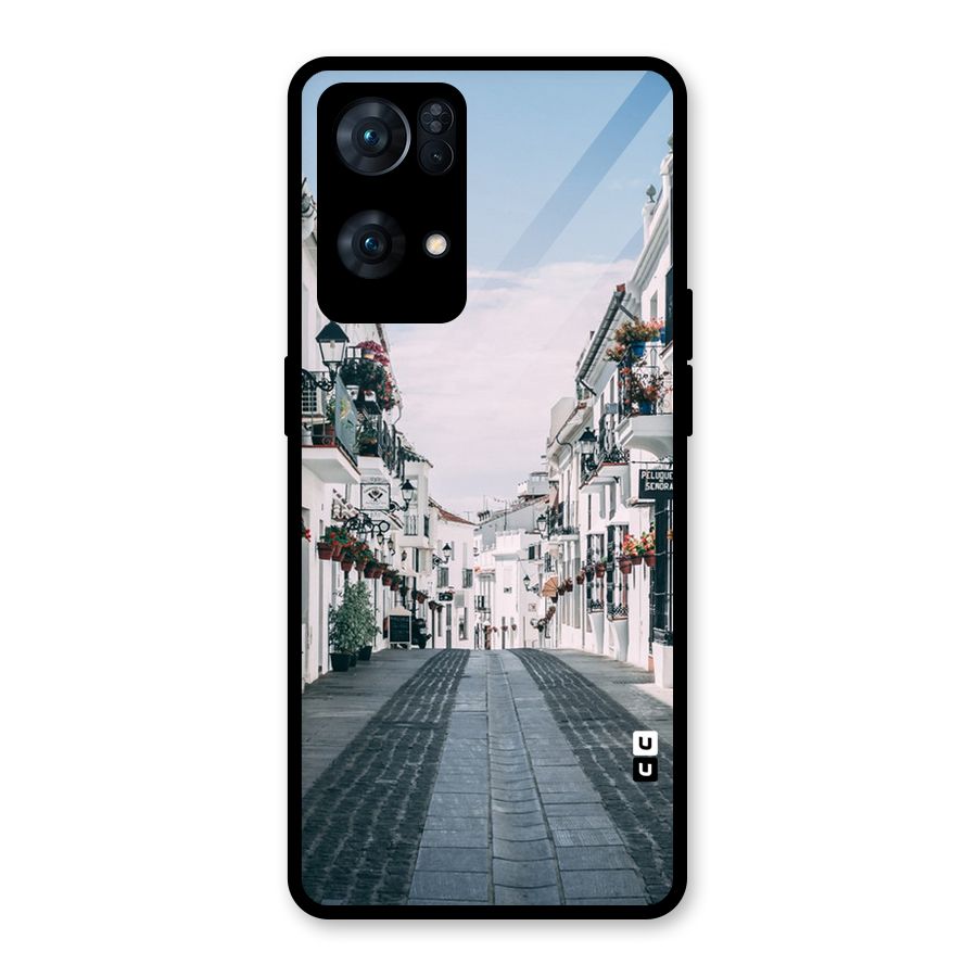 Aesthetic Street Glass Back Case for Oppo Reno7 Pro 5G