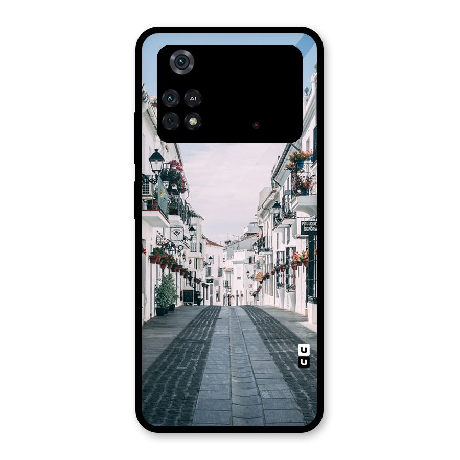 Aesthetic Street Glass Back Case for Poco M4 Pro 4G