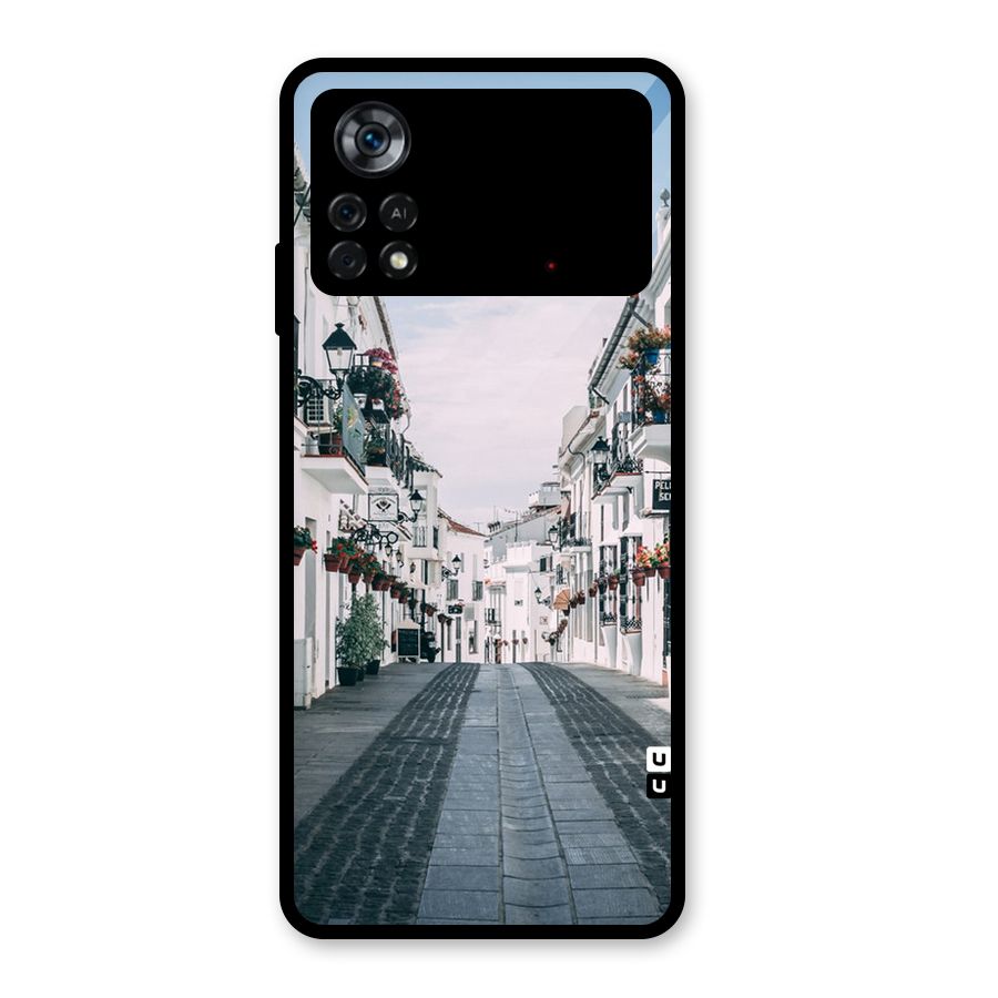 Aesthetic Street Glass Back Case for Poco X4 Pro 5G