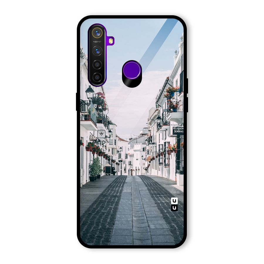 Aesthetic Street Glass Back Case for Realme 5 Pro