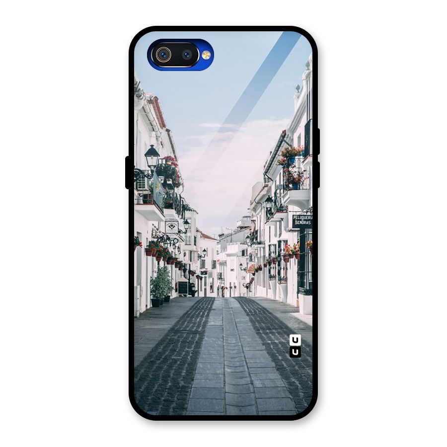 Aesthetic Street Glass Back Case for Realme C2