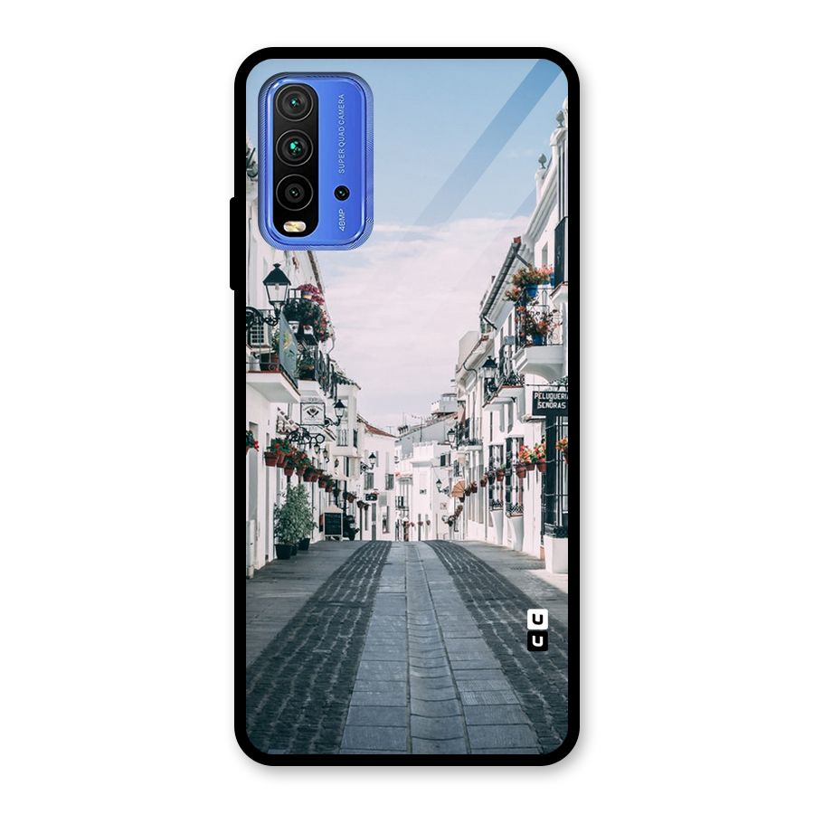 Aesthetic Street Glass Back Case for Redmi 9 Power
