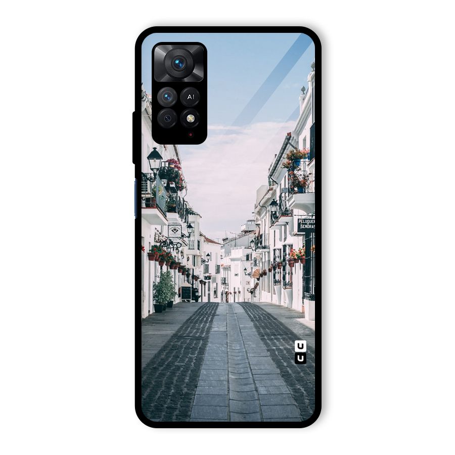 Aesthetic Street Glass Back Case for Redmi Note 11 Pro