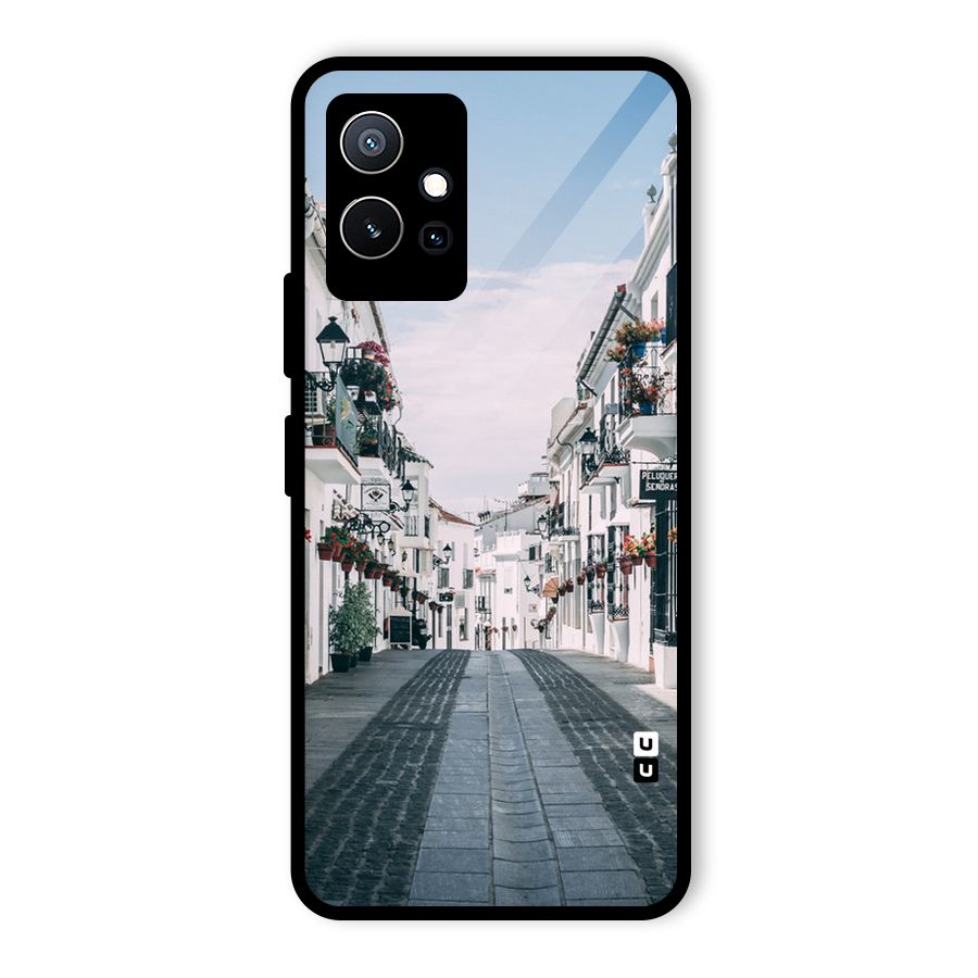 Aesthetic Street Glass Back Case for Vivo T1 5G