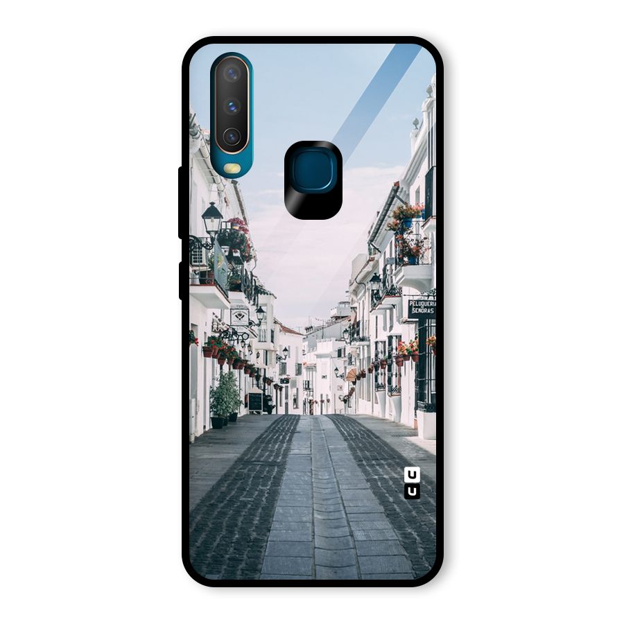 Aesthetic Street Glass Back Case for Vivo U10