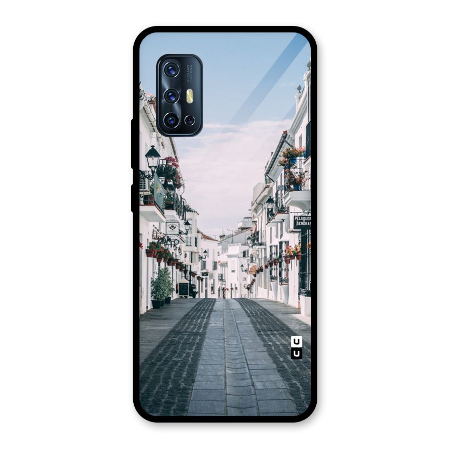 Aesthetic Street Glass Back Case for Vivo V17