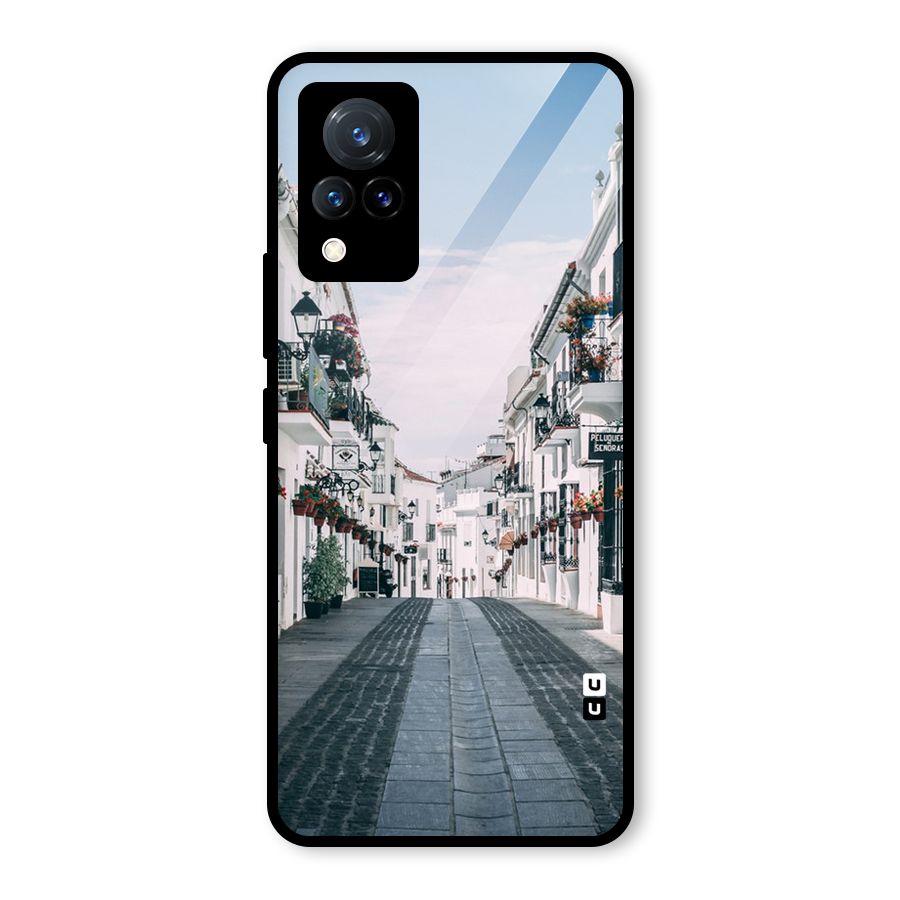 Aesthetic Street Glass Back Case for Vivo V21 5G