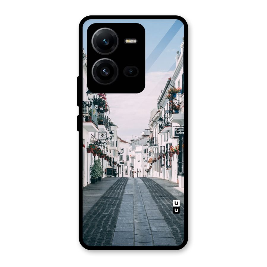 Aesthetic Street Glass Back Case for Vivo V25