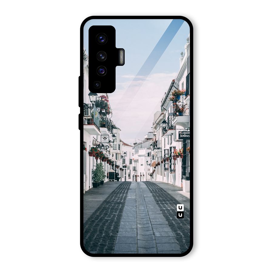 Aesthetic Street Glass Back Case for Vivo X50