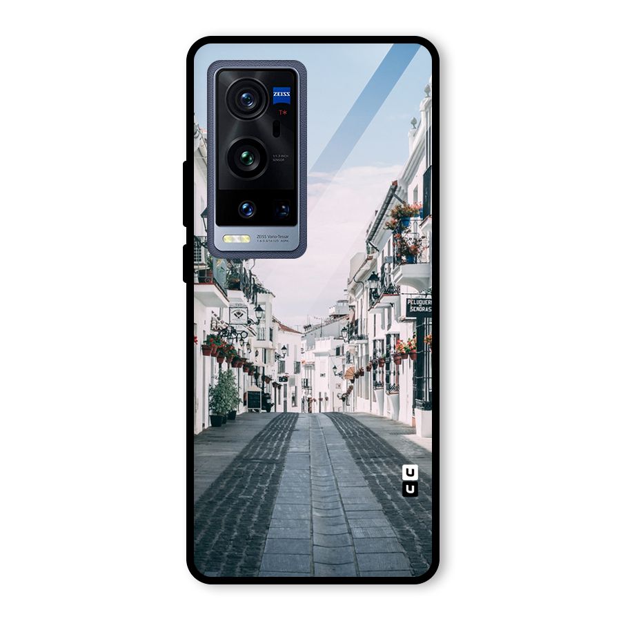 Aesthetic Street Glass Back Case for Vivo X60 Pro Plus