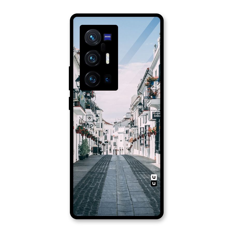 Aesthetic Street Glass Back Case for Vivo X70 Pro Plus