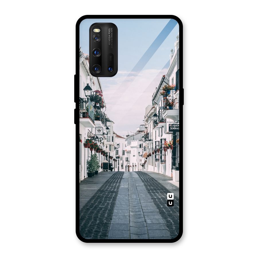 Aesthetic Street Glass Back Case for Vivo iQOO 3