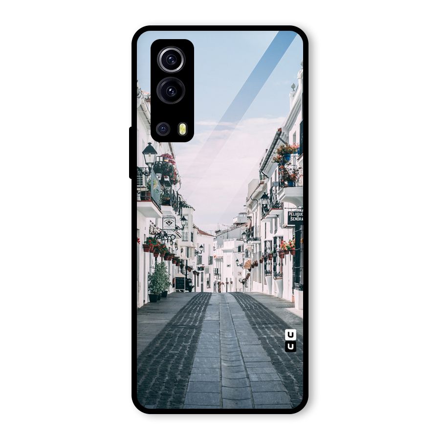 Aesthetic Street Glass Back Case for Vivo iQOO Z3