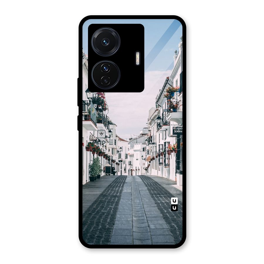 Aesthetic Street Glass Back Case for Vivo iQOO Z6 Pro