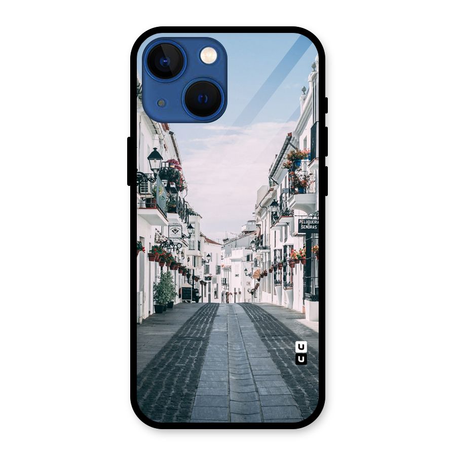 Aesthetic Street Glass Back Case for iPhone 13 Mini