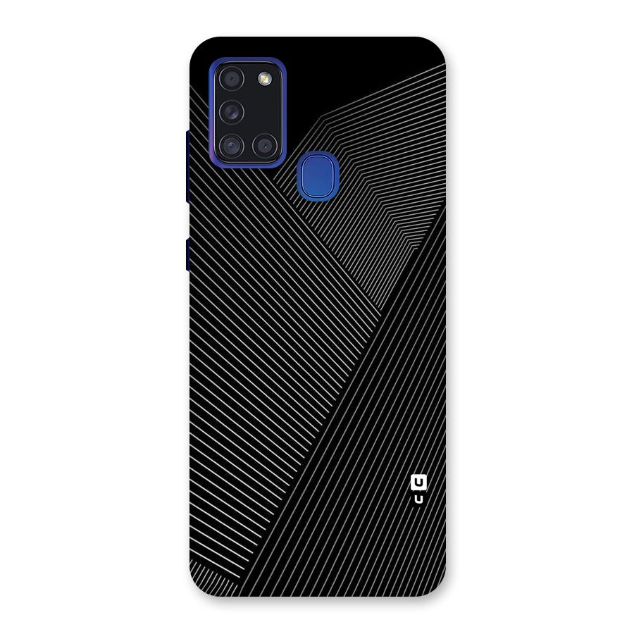 Aesthetic White Stripes Back Case for Galaxy A21s