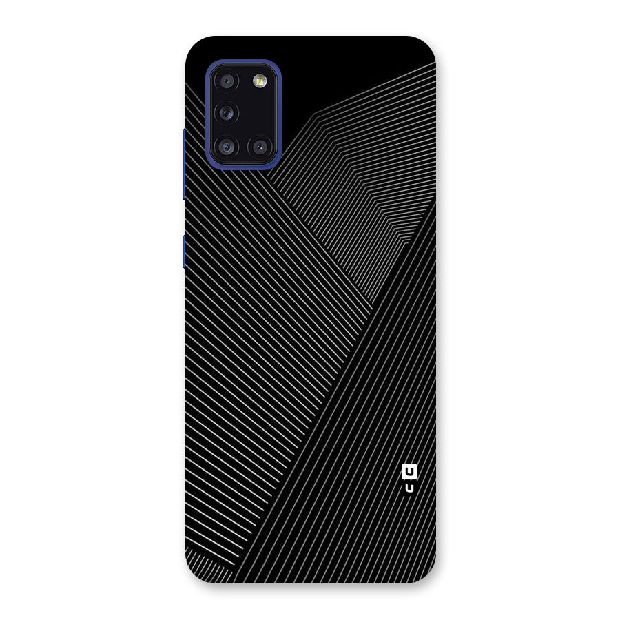Aesthetic White Stripes Back Case for Galaxy A31