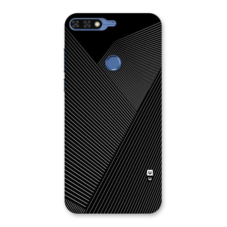 Aesthetic White Stripes Back Case for Honor 7C
