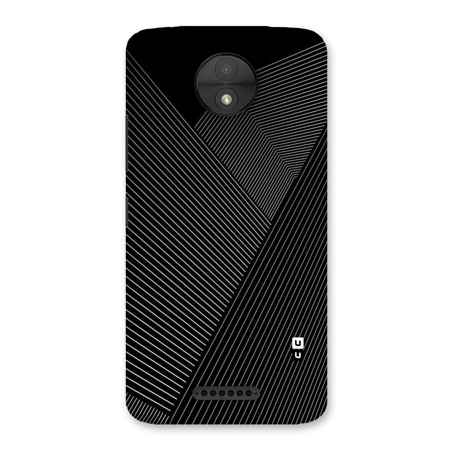 Aesthetic White Stripes Back Case for Moto C