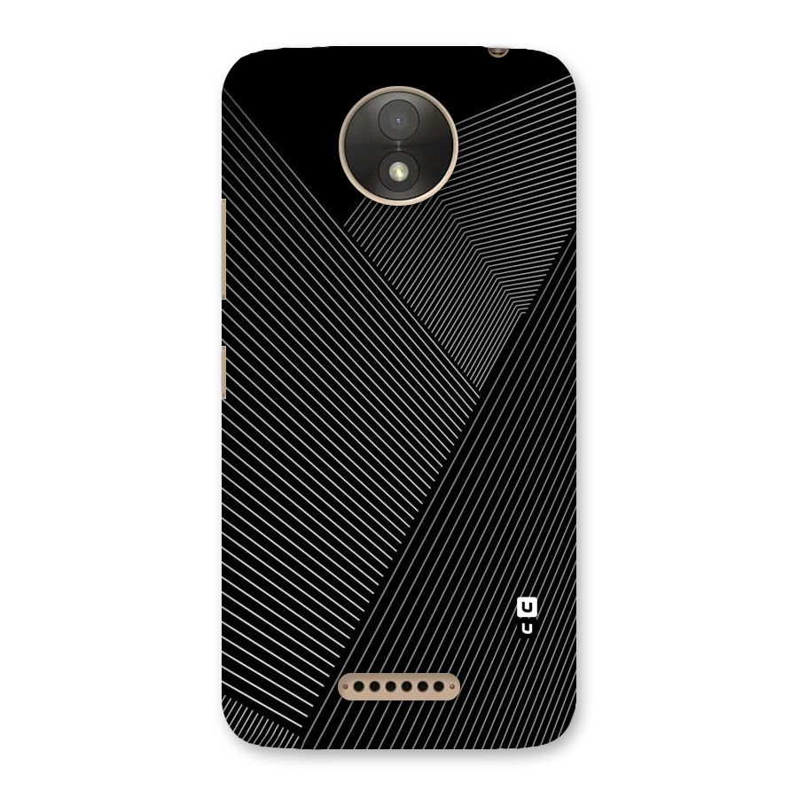 Aesthetic White Stripes Back Case for Moto C Plus