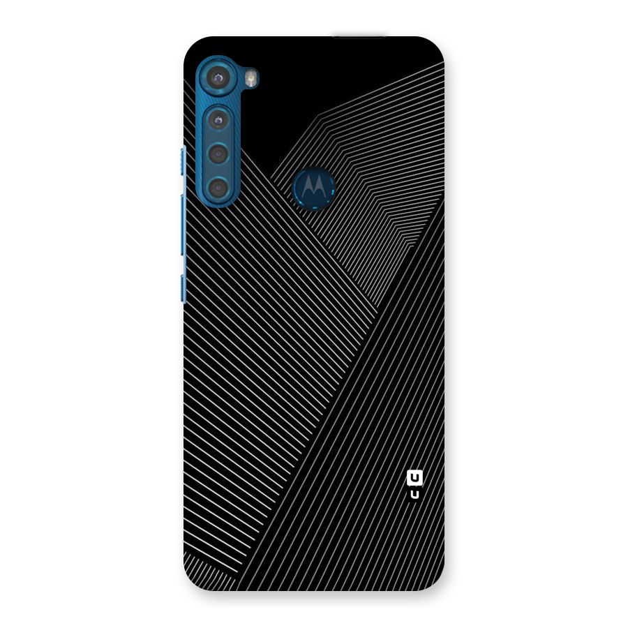 Aesthetic White Stripes Back Case for Motorola One Fusion Plus