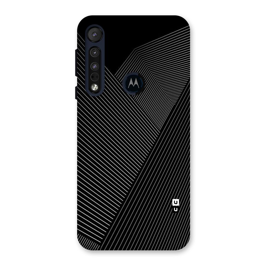 Aesthetic White Stripes Back Case for Motorola One Macro