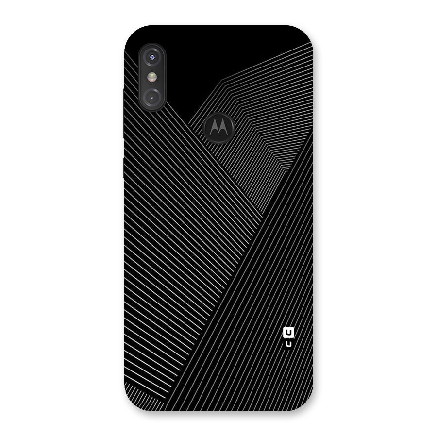 Aesthetic White Stripes Back Case for Motorola One Power