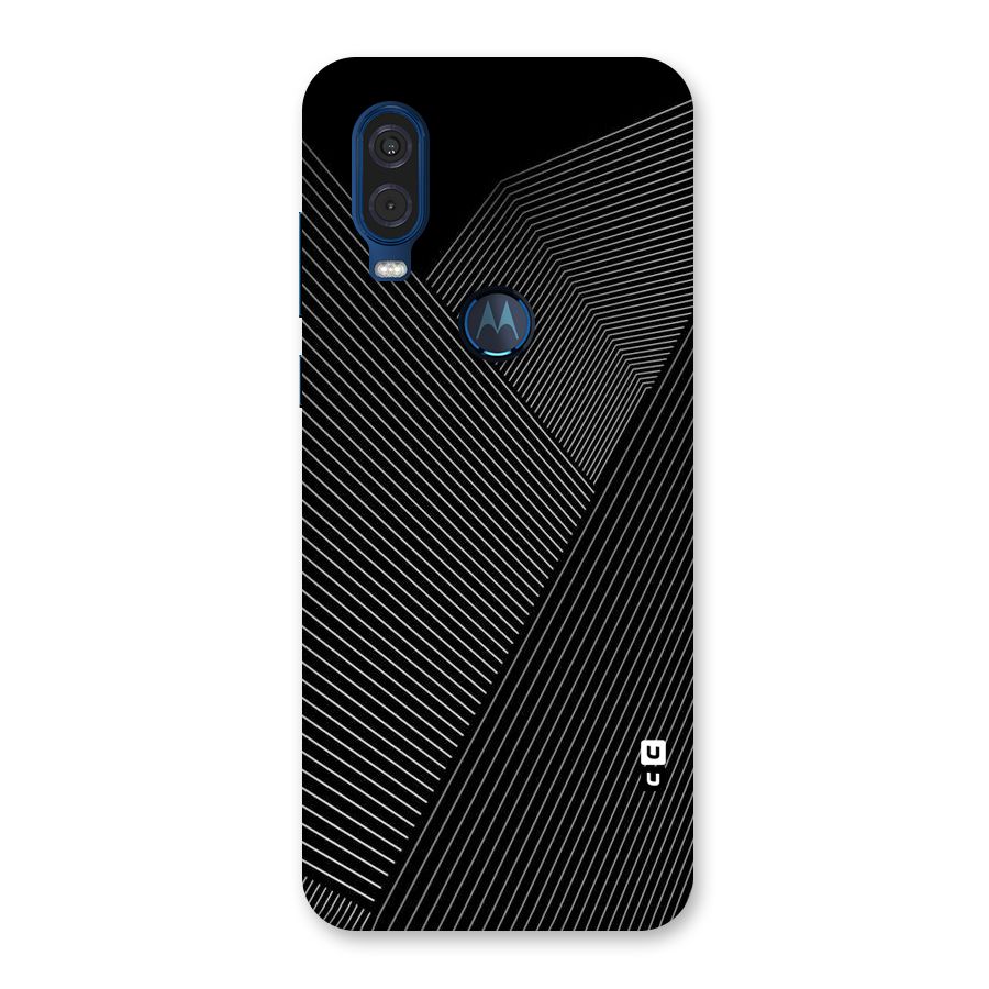 Aesthetic White Stripes Back Case for Motorola One Vision