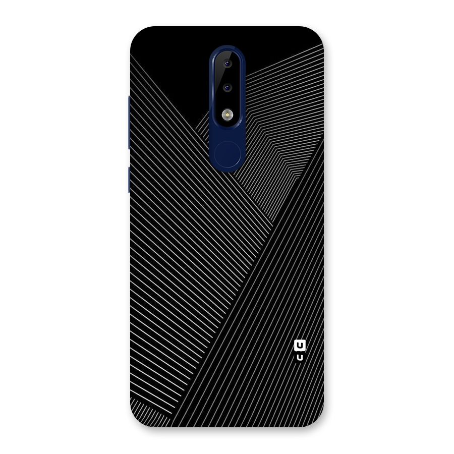 Aesthetic White Stripes Back Case for Nokia 5.1 Plus