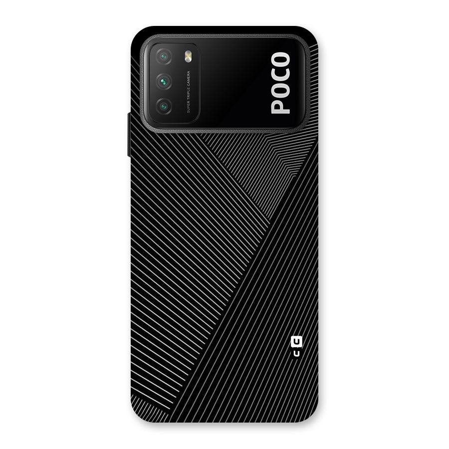 Aesthetic White Stripes Back Case for Poco M3