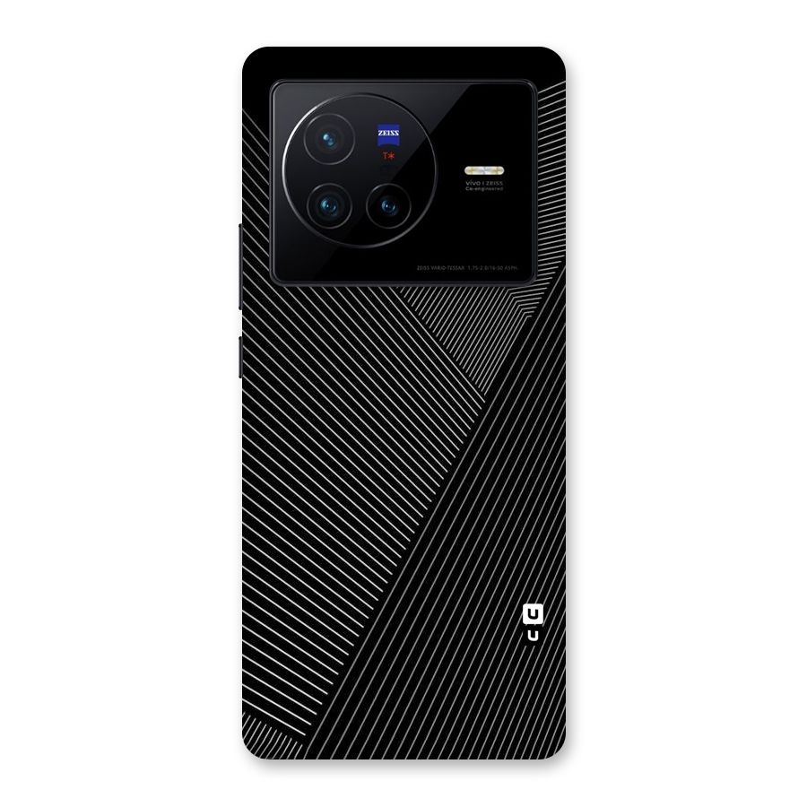 Aesthetic White Stripes Back Case for Vivo X80