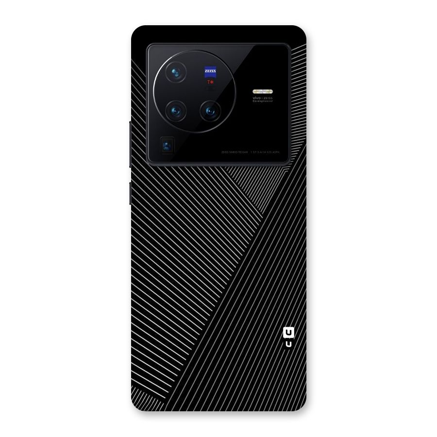 Aesthetic White Stripes Back Case for Vivo X80 Pro