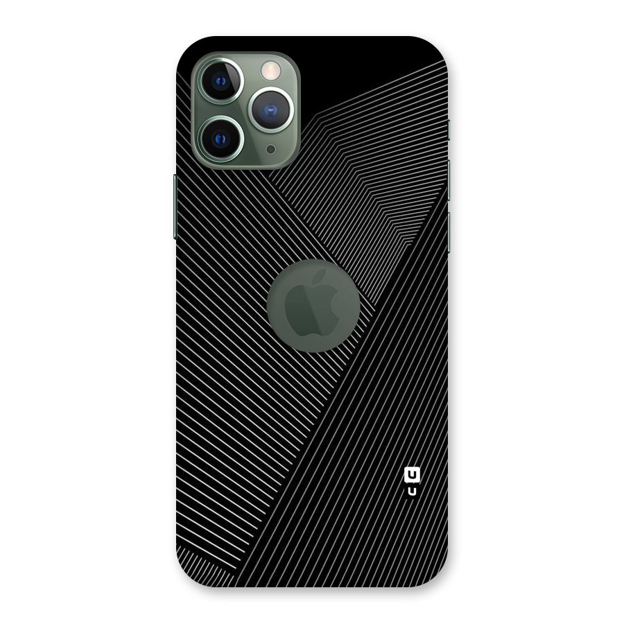 Aesthetic White Stripes Back Case for iPhone 11 Pro Logo  Cut