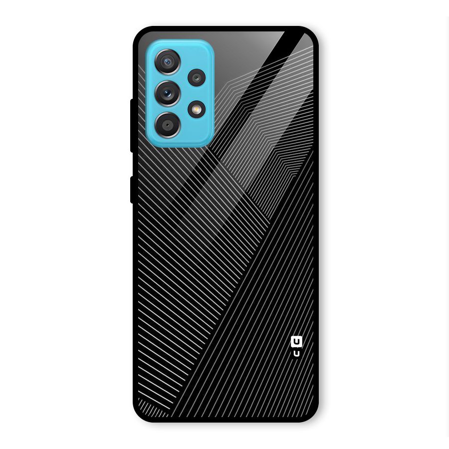 Aesthetic White Stripes Glass Back Case for Galaxy A52