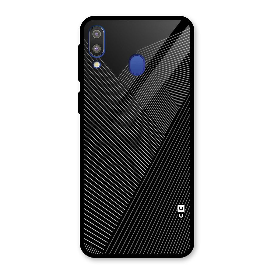 Aesthetic White Stripes Glass Back Case for Galaxy M20